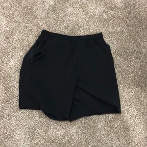 Black lululemon shorts with liner